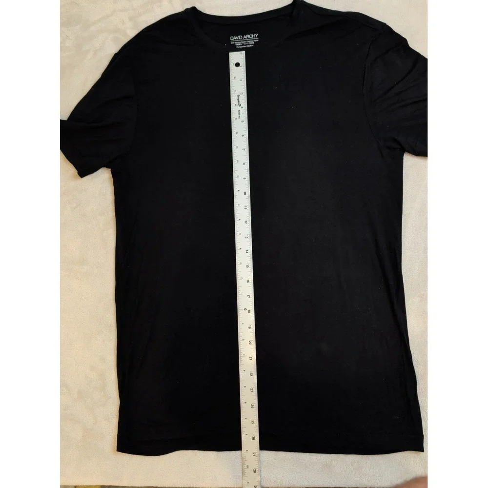 DAVID ARCHY Men's Undershirt Bamboo Rayon Moisture-Wicking T-Shirts Stretch Crew
